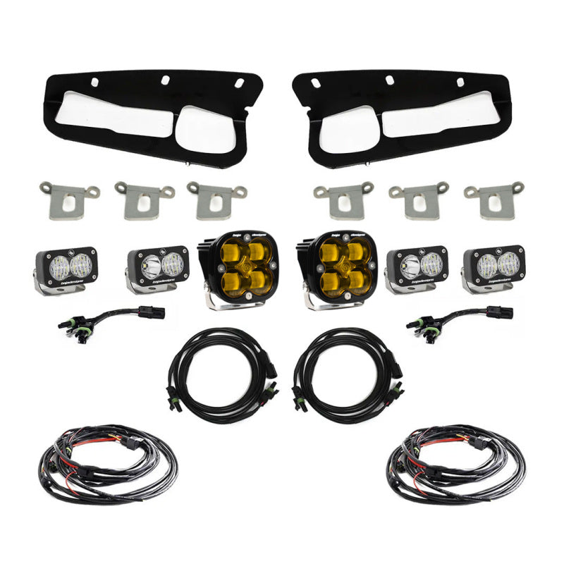 Baja Designs 2021+ Ford Bronco Amber SAE Fog Pocket Kit - armamenter