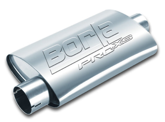 Borla Universal Center/Offset Oval 2.5in In/Out 14in x  4.25in x 1.88in PRO-XS Muffler - armamenter