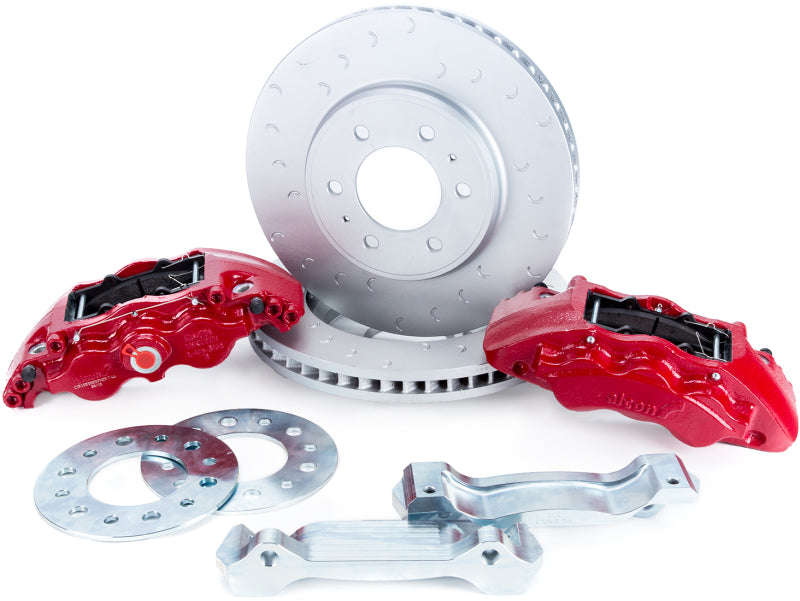 Alcon 09-20 F-150/Raptor Gen1-2 347x36mm Rotors 6-Piston Red Front Brake Kit Requires alcAC011507NAN - armamenter