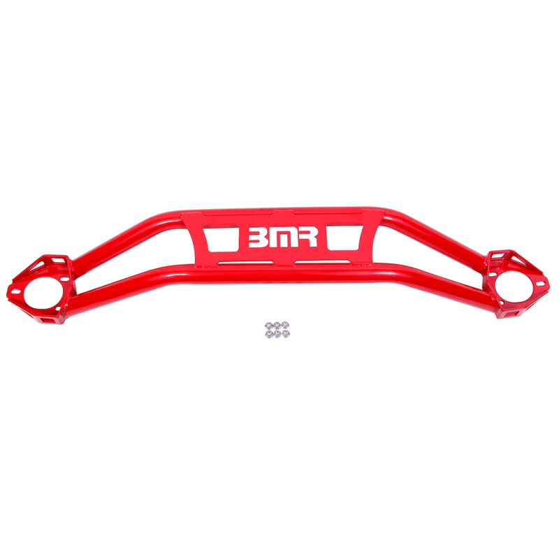 BMR 08-18 Dodge Challenger Front Strut Tower Brace - Red (Twin Tube Design) - armamenter