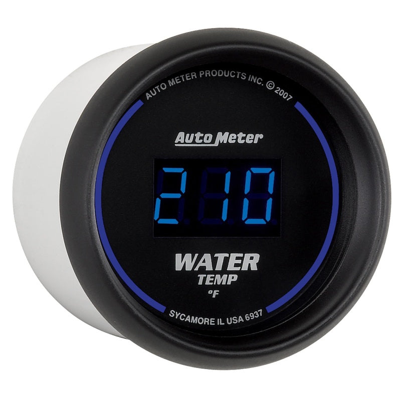 Autometer Cobalt Digital 52.4mm Black 0-300 deg F Water Temperature Gauge - armamenter