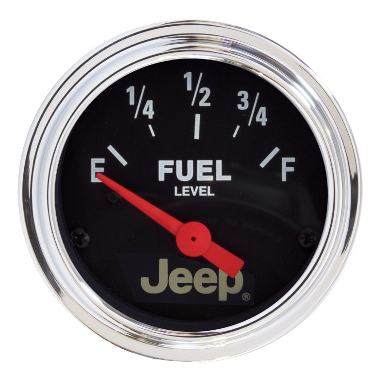 Autometer Jeep 52mm 73 OHMS Empty/8-12 OHMS Full Short Sweep Electronic Fuel Level Gauge - armamenter