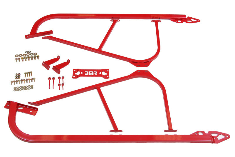 BMR 08-17 Challenger Bolt-On Subframe Connectors - Red - armamenter