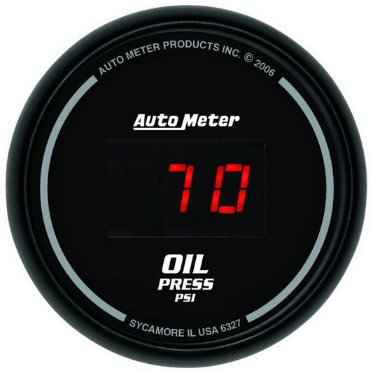 Autometer Black 0-100 psi Digital Oil Pressure Gauge - armamenter