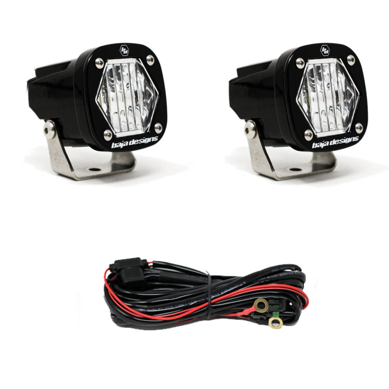 Baja Designs S1 Wide Cornering LED Light w/ Mounting Bracket Pair - armamenter