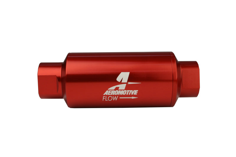 Aeromotive In-Line Filter - AN-10 size - 40 Micron SS Element - Red Anodize Finish - armamenter