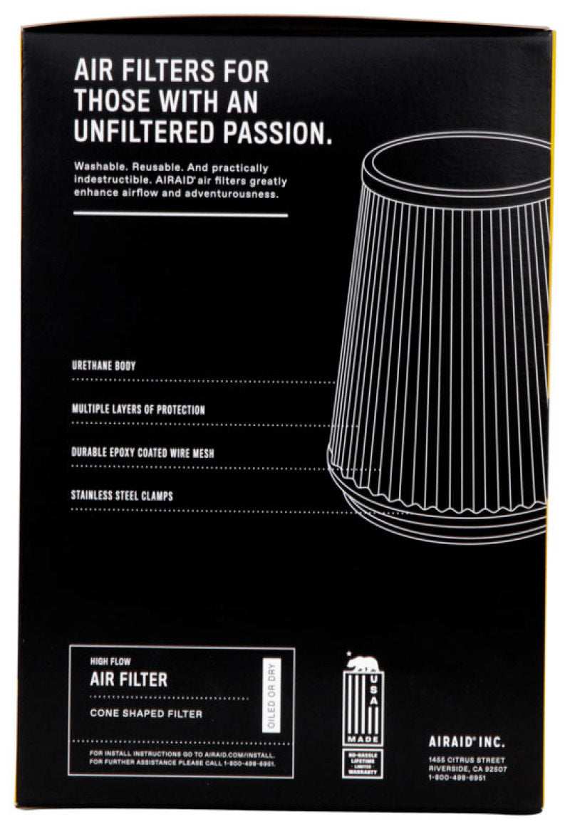 Airaid Universal Air Filter - Cone 3 1/2 x 4 5/8 x 3 1/2 x 7 - armamenter