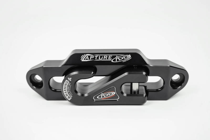 Addictive Desert Designs 1-5/16in Winch Fairlead Plate w/ Recessed Round End Hook - Black - armamenter