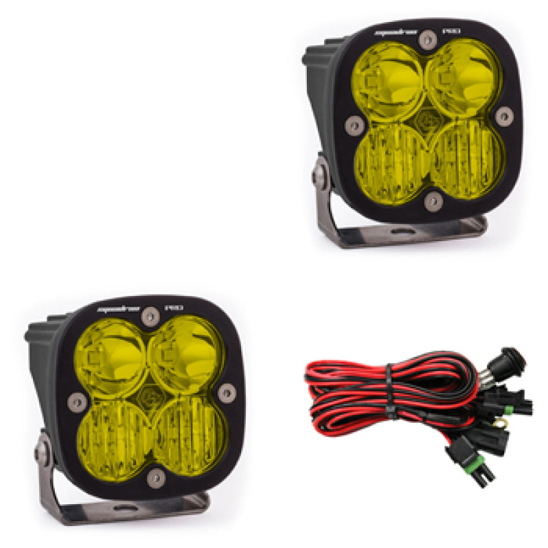 Baja Designs Squadron Pro Series Driving Combo Pattern Pair LED Light Pods - Amber - armamenter