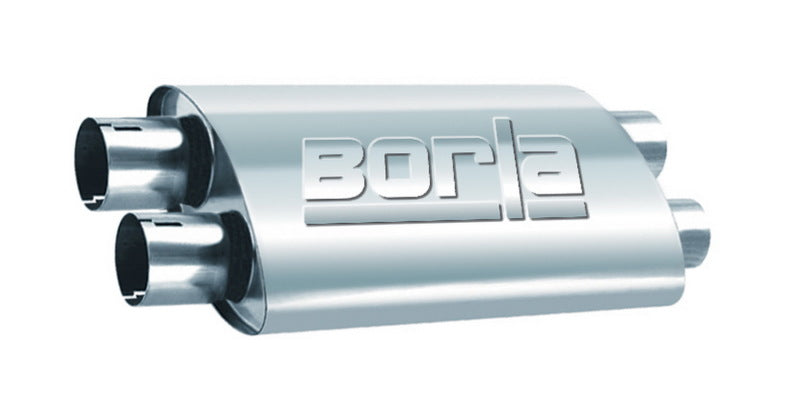 Borla 2.25in Dual In/Out 19in x 9.5in x 4in Turbo XL Muffler - armamenter