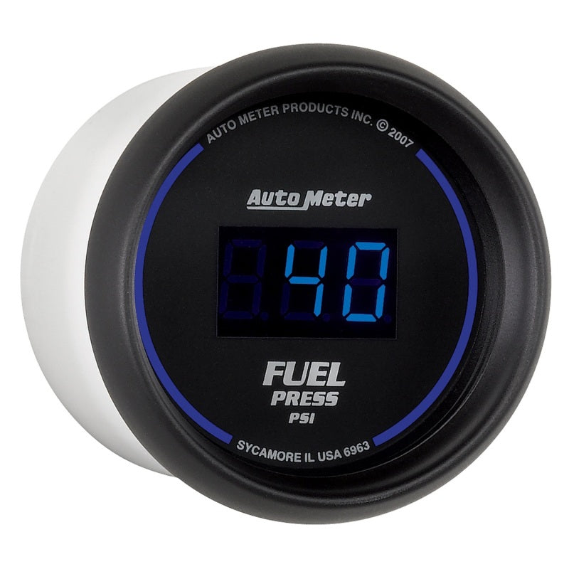 Autometer 52.4mm 1-100 PSI Black Digital Fuel Pressure Gauge - armamenter