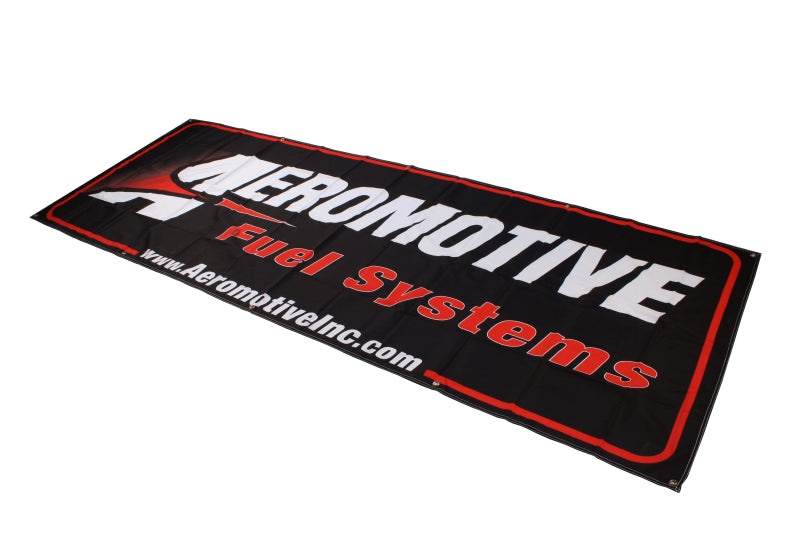 Aeromotive Banner - 32in x 92in (Black/Red) - armamenter