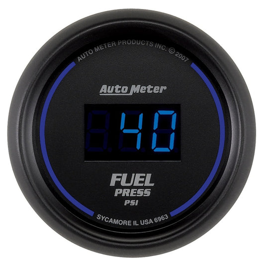 Autometer 52.4mm 1-100 PSI Black Digital Fuel Pressure Gauge - armamenter