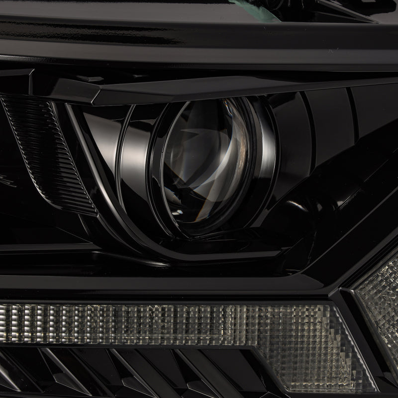 AlphaRex 2019+ Ford Ranger PRO-Series Proj Headlights Plank Style Alpha Black w/Seq Signal/DRL - armamenter