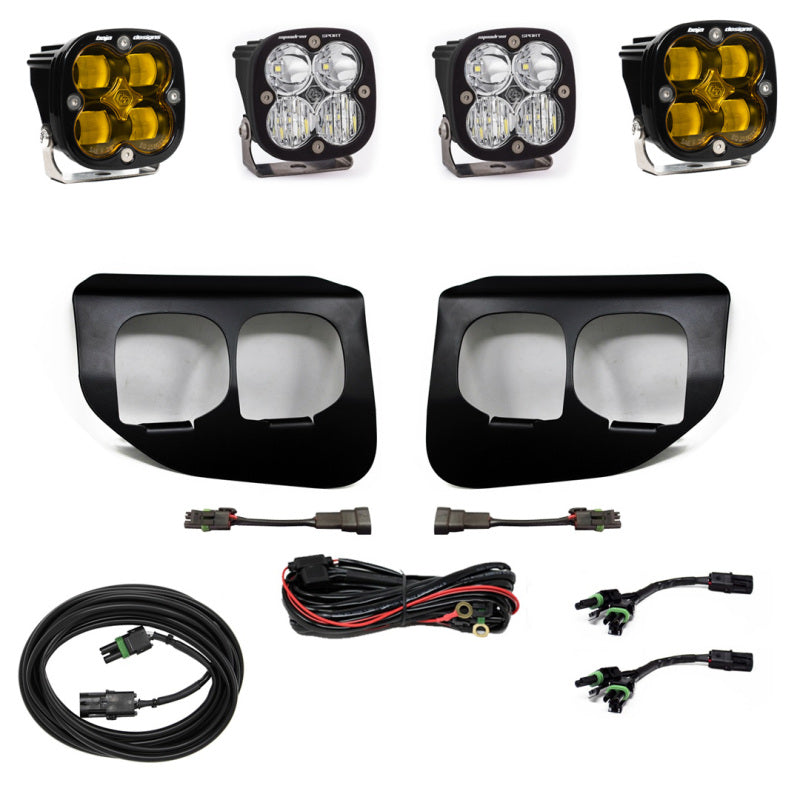 Baja Designs Ford Super Duty (20-On) Fog Lights Dual FPK Amber SAE/Sport DC Baja Designs - armamenter