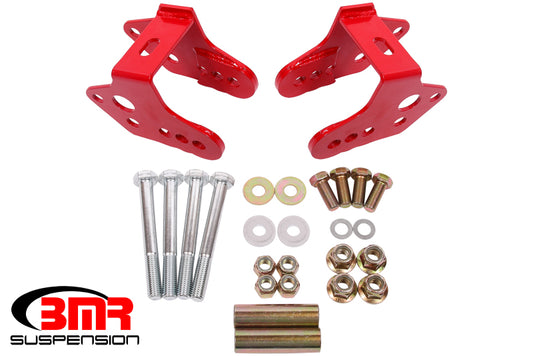 BMR 79-04 Ford Mustang Control Arm Relocation Bracket - Red - armamenter