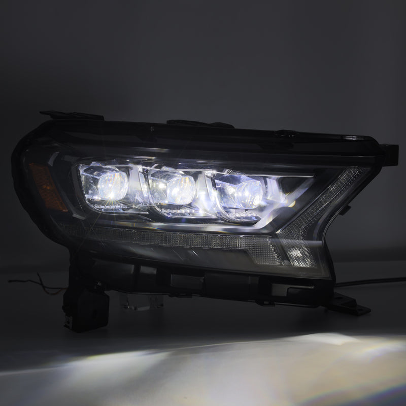 AlphaRex 19-21 Ford Ranger NOVA LED Proj Headlight Plnk Style Alpha Blk w/Activ Light/Seq Signal/DRL - armamenter