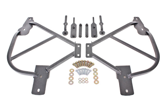 BMR 10-15 5th Gen Camaro Bolt-On Subframe Connectors - Black Hammertone - armamenter