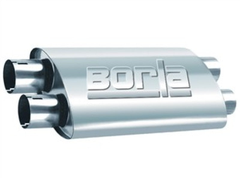 Borla Universal ProXS Muffler - Oval Dual/Dual Inlet/Outlet 2.5in Tubing 19inx4inx9.5in Case - armamenter