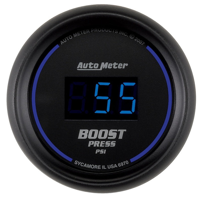 Autometer Cobalt Digital 52mm Digital 5-60 PSI Boost Gauge - armamenter