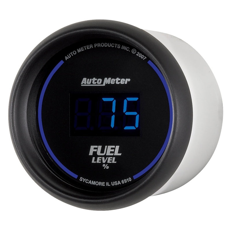 Autometer Cobalt Digital 52.4mm Black Programmable Empty-Full Range Fuel Level Gauge - armamenter