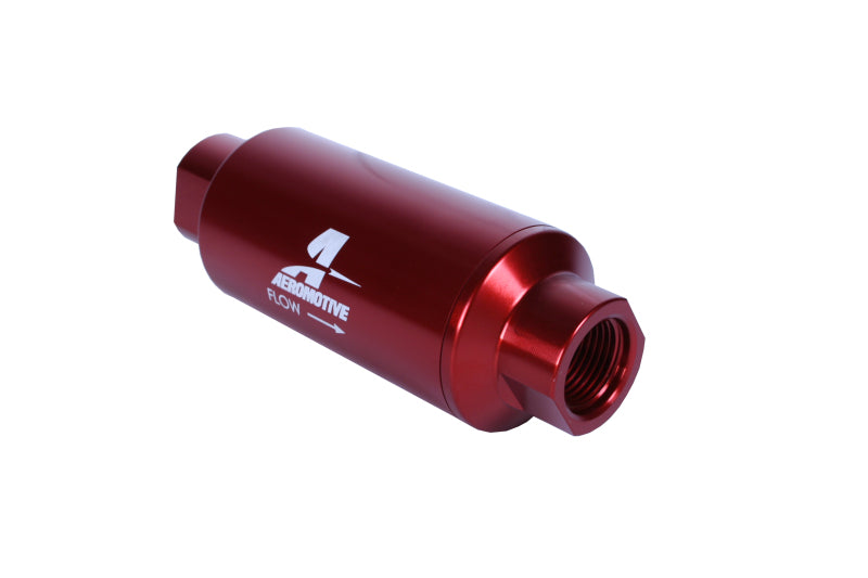 Aeromotive In-Line Filter - (AN-10) 10 Micron Microglass Element Red Anodize Finish - armamenter