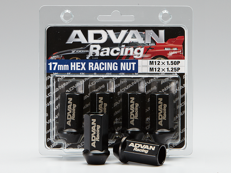 Advan Lug Nut 12X1.25 (Black) - 4 Pack - armamenter