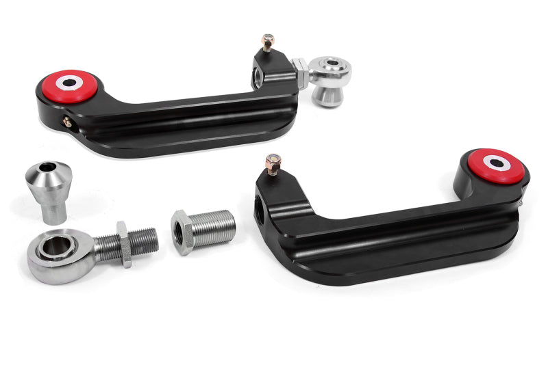 BMR 15-18 S550 Mustang Billet Aluminum Camber Links Adjustable (Poly/Rod ends) - Black Anodized - armamenter