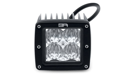 Body Armor 4x4 Cube LED Light Spot Pair with Wiring Harness - armamenter