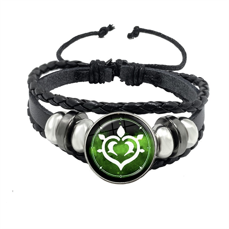Genshin Impact Game Cosplay Prop Eye of God Water Wind Thunder Fire Rock Ice Element Purple Bracelet Jewelry Fans Gift - armamenter