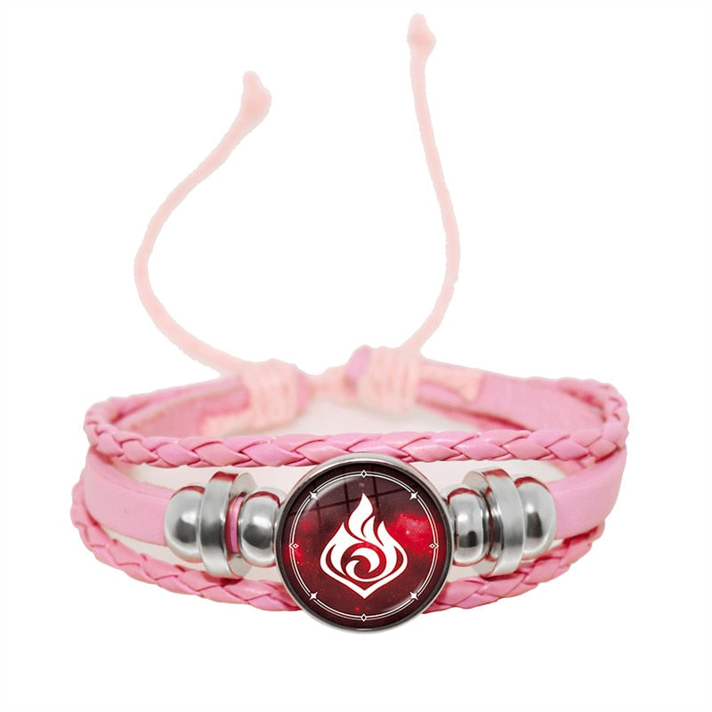 Genshin Impact Game Cosplay Prop Eye of God Water Wind Thunder Fire Rock Ice Element Purple Bracelet Jewelry Fans Gift - armamenter