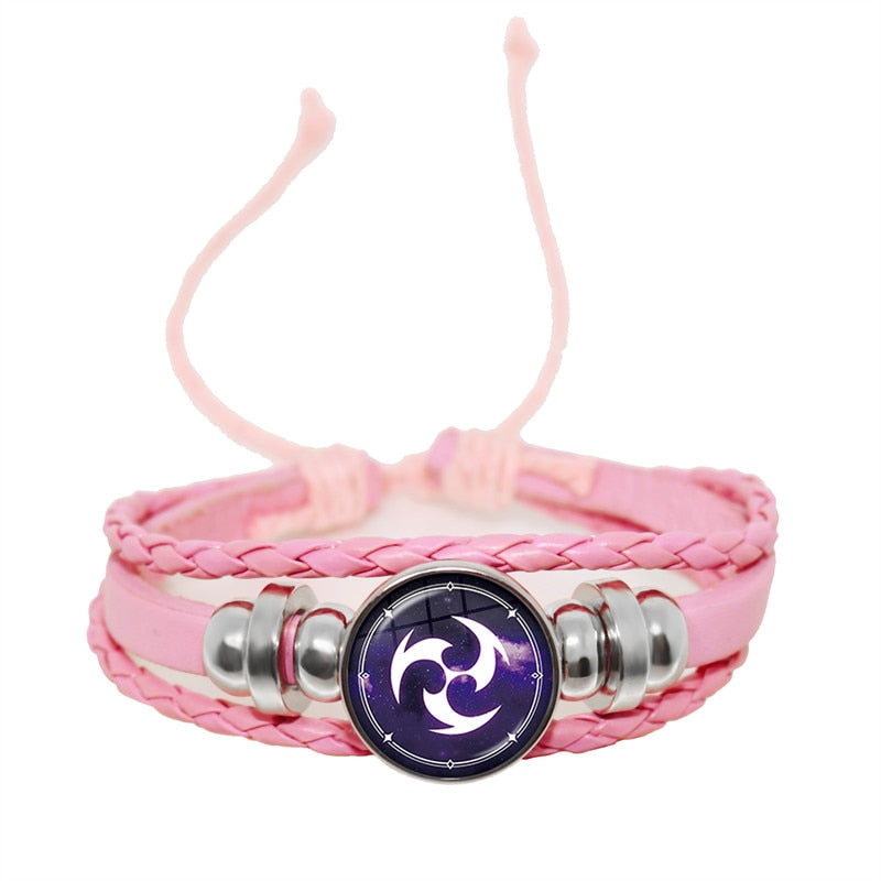 Genshin Impact Game Cosplay Prop Eye of God Water Wind Thunder Fire Rock Ice Element Purple Bracelet Jewelry Fans Gift - armamenter