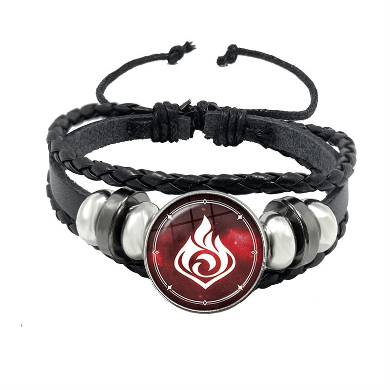 Genshin Impact Game Cosplay Prop Eye of God Water Wind Thunder Fire Rock Ice Element Purple Bracelet Jewelry Fans Gift - armamenter