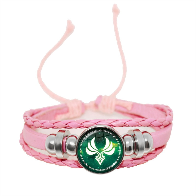 Genshin Impact Game Cosplay Prop Eye of God Water Wind Thunder Fire Rock Ice Element Purple Bracelet Jewelry Fans Gift - armamenter