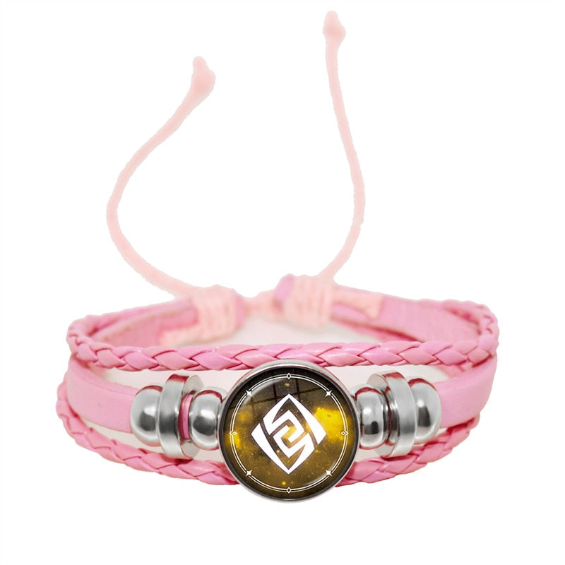 Genshin Impact Game Cosplay Prop Eye of God Water Wind Thunder Fire Rock Ice Element Purple Bracelet Jewelry Fans Gift - armamenter