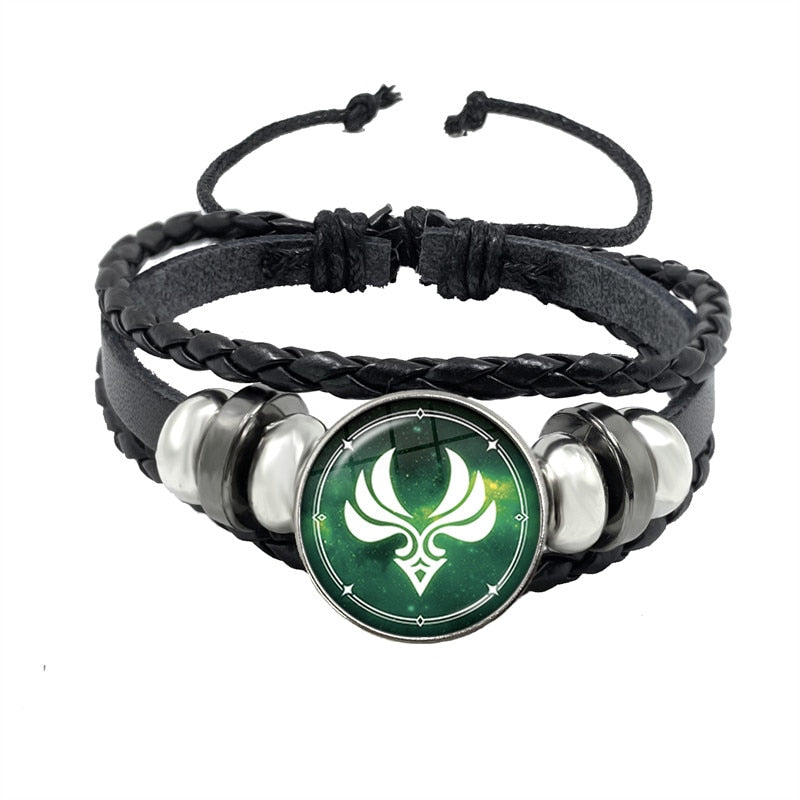 Genshin Impact Game Cosplay Prop Eye of God Water Wind Thunder Fire Rock Ice Element Purple Bracelet Jewelry Fans Gift - armamenter