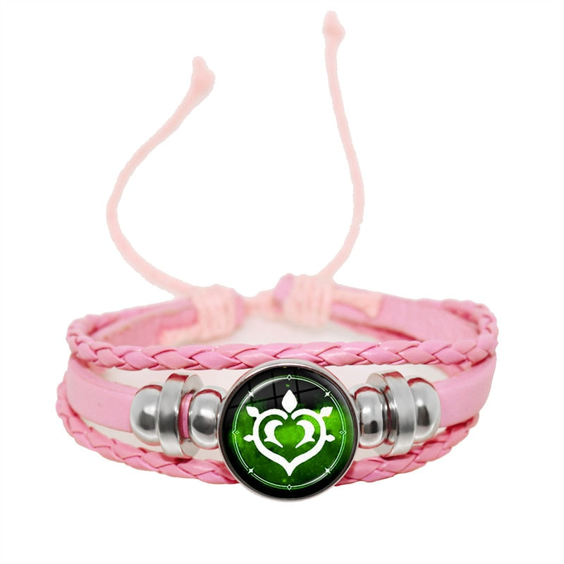Genshin Impact Game Cosplay Prop Eye of God Water Wind Thunder Fire Rock Ice Element Purple Bracelet Jewelry Fans Gift - armamenter