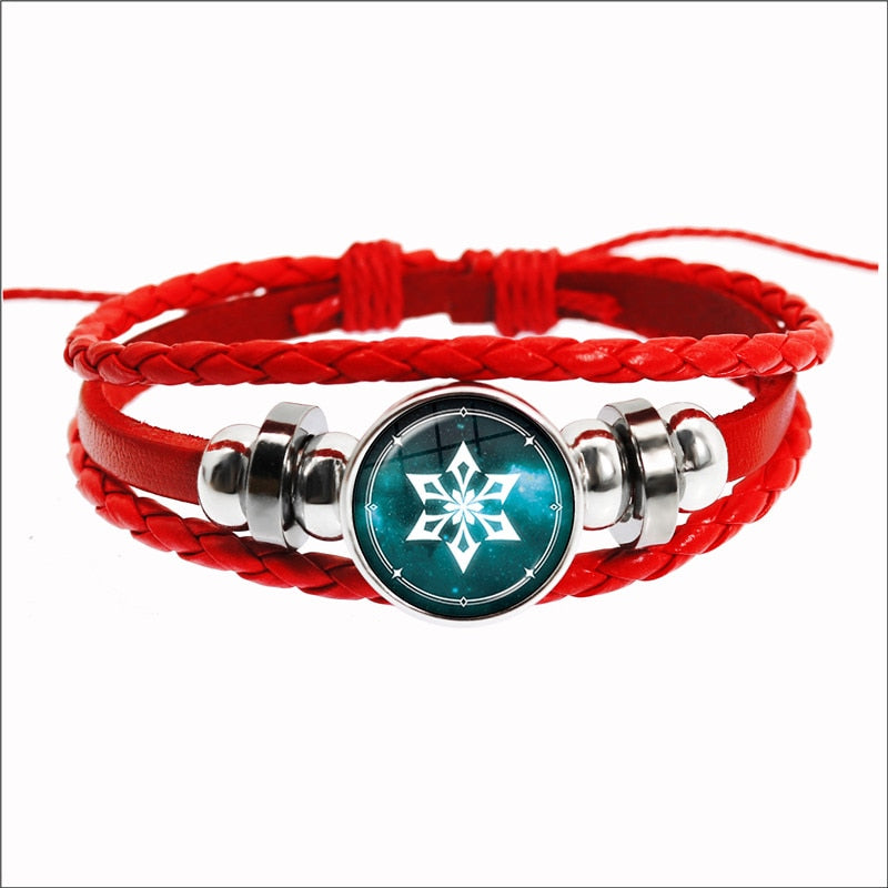 Genshin Impact Game Cosplay Prop Eye of God Water Wind Thunder Fire Rock Ice Element Purple Bracelet Jewelry Fans Gift - armamenter