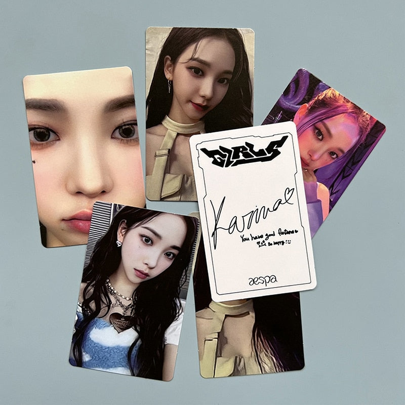 5PCS/Set Kpop AESPA New Album GIRLS Photo Cards WINTER KARINA NINGNING Figures LOMO Cards Photocards For Fans Collection Cards - armamenter