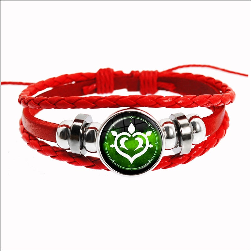 Genshin Impact Game Cosplay Prop Eye of God Water Wind Thunder Fire Rock Ice Element Purple Bracelet Jewelry Fans Gift - armamenter