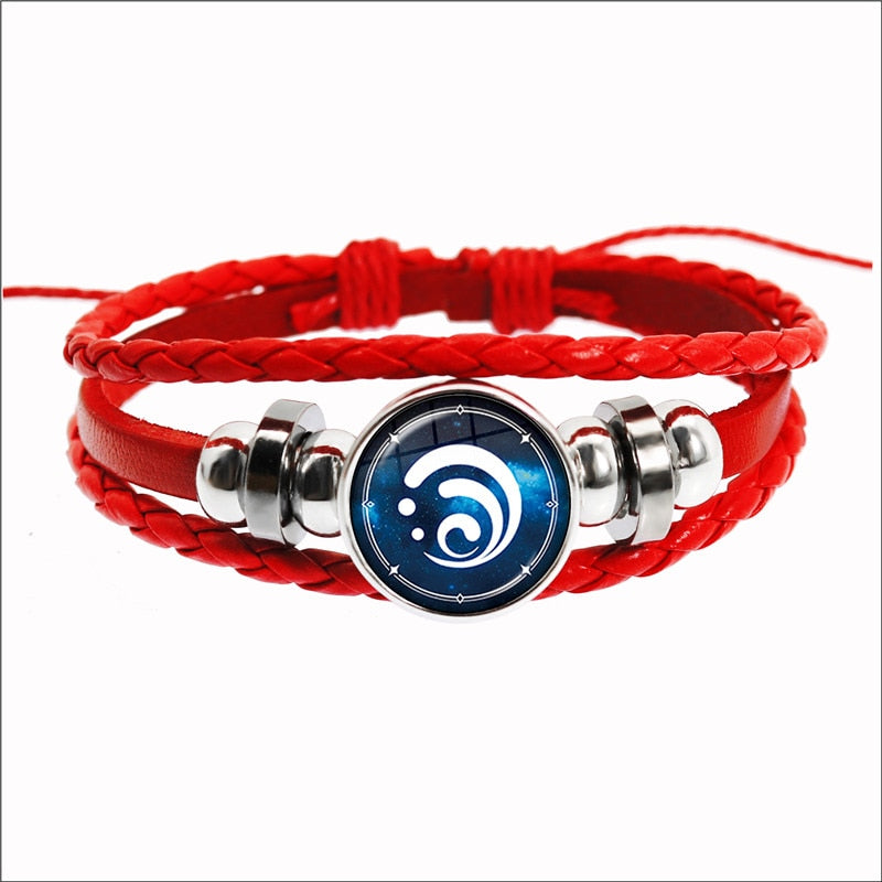 Genshin Impact Game Cosplay Prop Eye of God Water Wind Thunder Fire Rock Ice Element Purple Bracelet Jewelry Fans Gift - armamenter