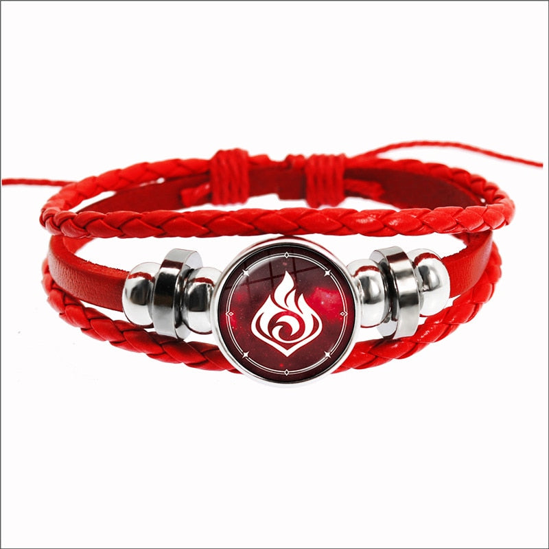 Genshin Impact Game Cosplay Prop Eye of God Water Wind Thunder Fire Rock Ice Element Purple Bracelet Jewelry Fans Gift - armamenter