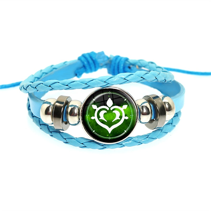 Genshin Impact Game Cosplay Prop Eye of God Water Wind Thunder Fire Rock Ice Element Purple Bracelet Jewelry Fans Gift - armamenter