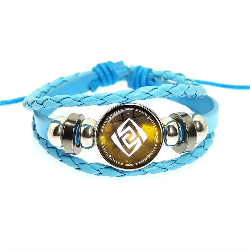 Genshin Impact Game Cosplay Prop Eye of God Water Wind Thunder Fire Rock Ice Element Purple Bracelet Jewelry Fans Gift - armamenter