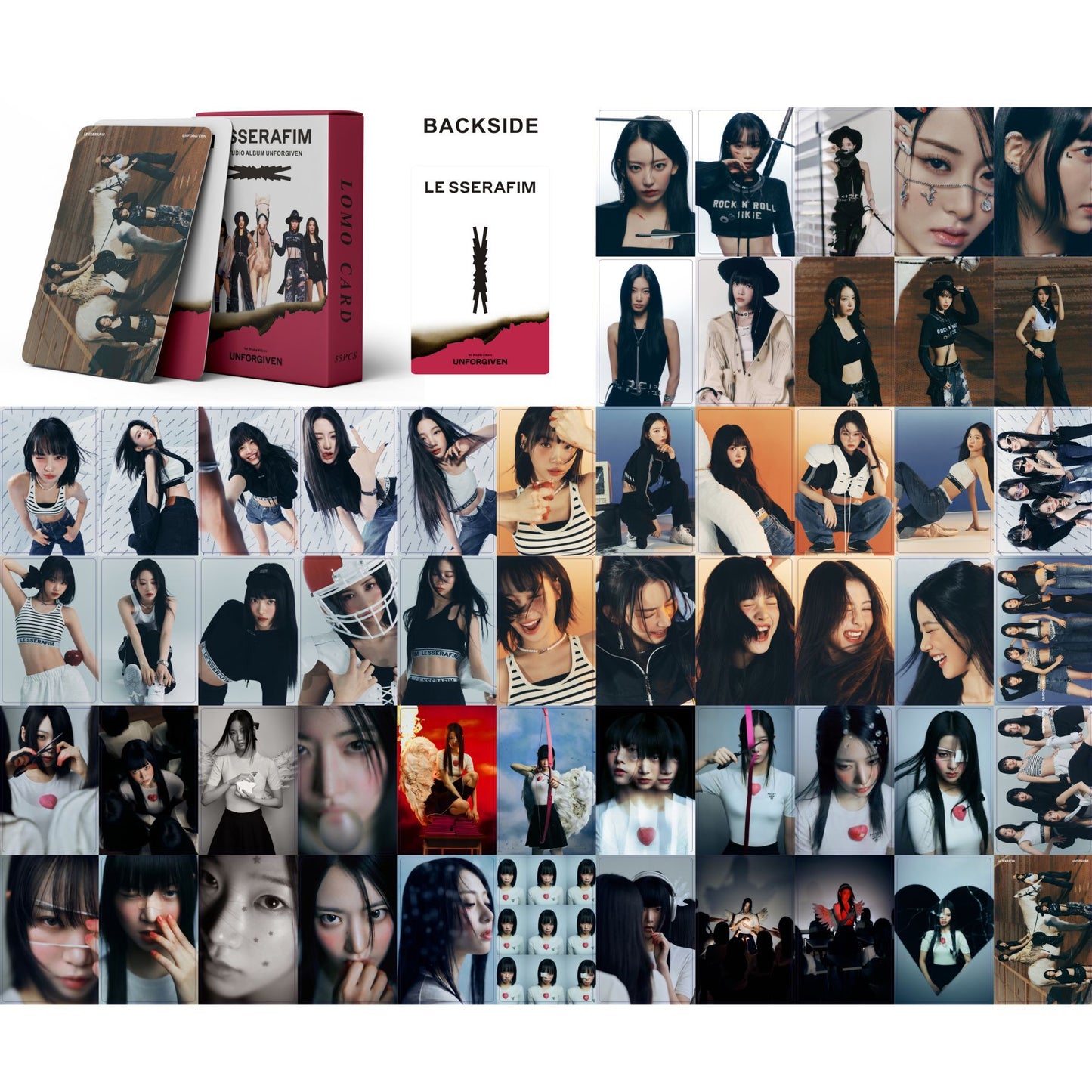 55PCS/Set Kpop Aespa Photocards Lomo Card welcome to my world LE SSERAFIM (G)I-DLE  IVE Photo Cards New Album 2023 Photocard