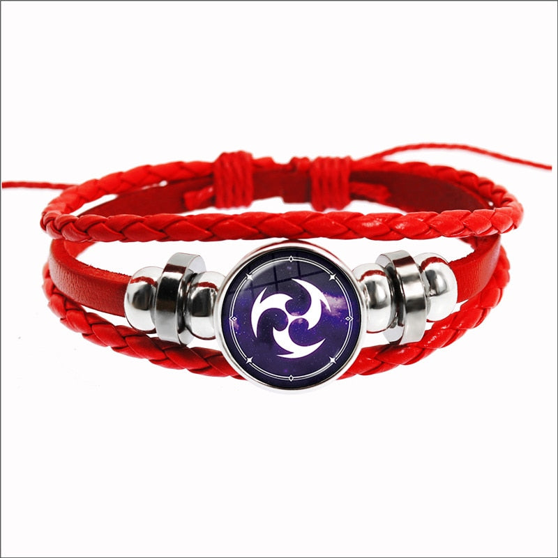 Genshin Impact Game Cosplay Prop Eye of God Water Wind Thunder Fire Rock Ice Element Purple Bracelet Jewelry Fans Gift - armamenter