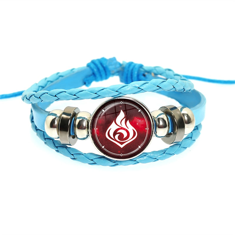 Genshin Impact Game Cosplay Prop Eye of God Water Wind Thunder Fire Rock Ice Element Purple Bracelet Jewelry Fans Gift - armamenter