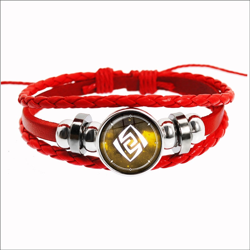 Genshin Impact Game Cosplay Prop Eye of God Water Wind Thunder Fire Rock Ice Element Purple Bracelet Jewelry Fans Gift - armamenter