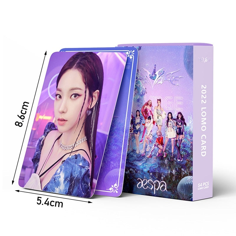 54PCS/Set Kpop Aespa Girls Groups LOMO Cards High Quality Photo Album Photo Cards For Fans Collection Photocards Gift - armamenter