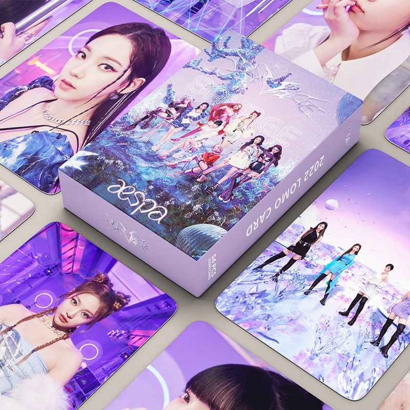 54PCS/Set Kpop Aespa Girls Groups LOMO Cards High Quality Photo Album Photo Cards For Fans Collection Photocards Gift - armamenter